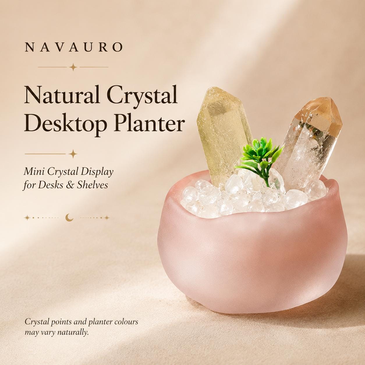 NAVAURO crystal home object styled for a shared home
