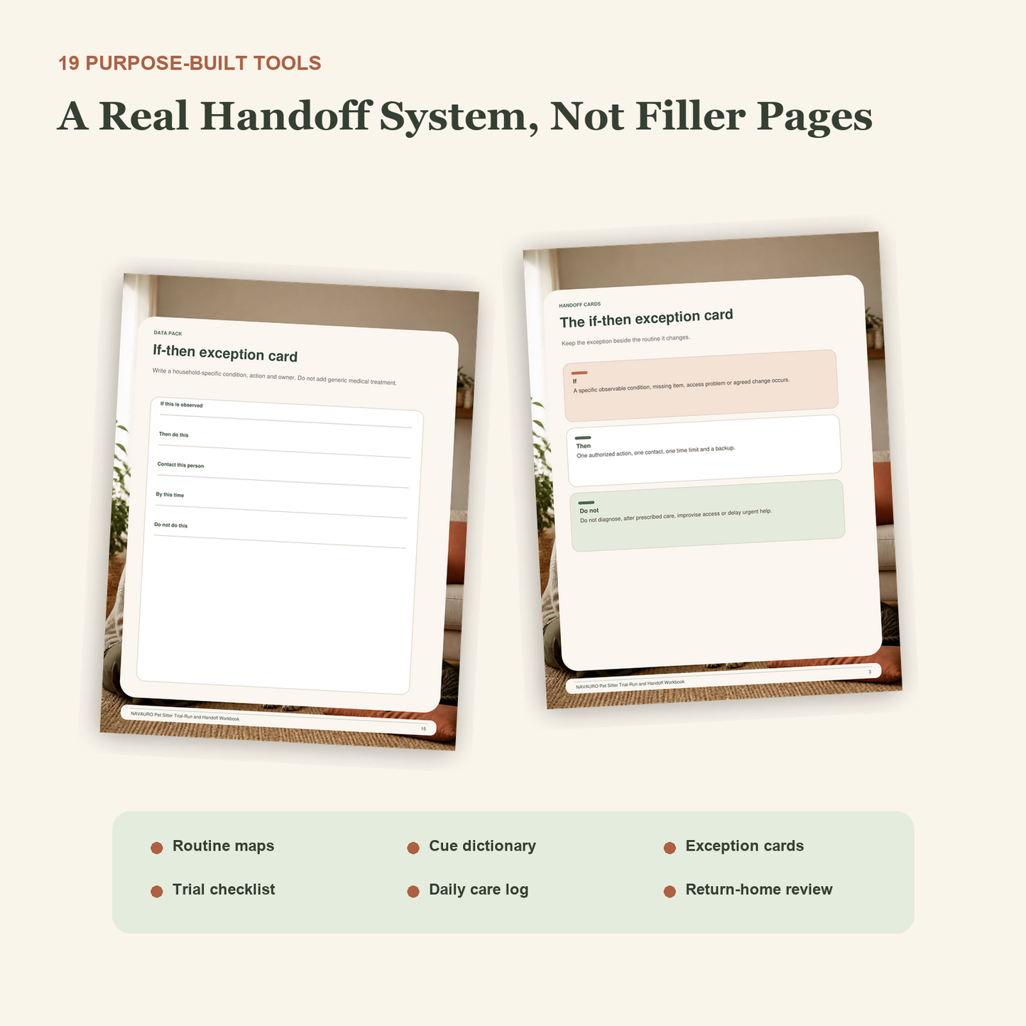 Pet Sitter Trial-Run & Handoff Workbook | Printable & Fillable PDF