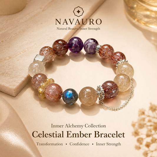 Celestial Ember mixed crystal bracelet