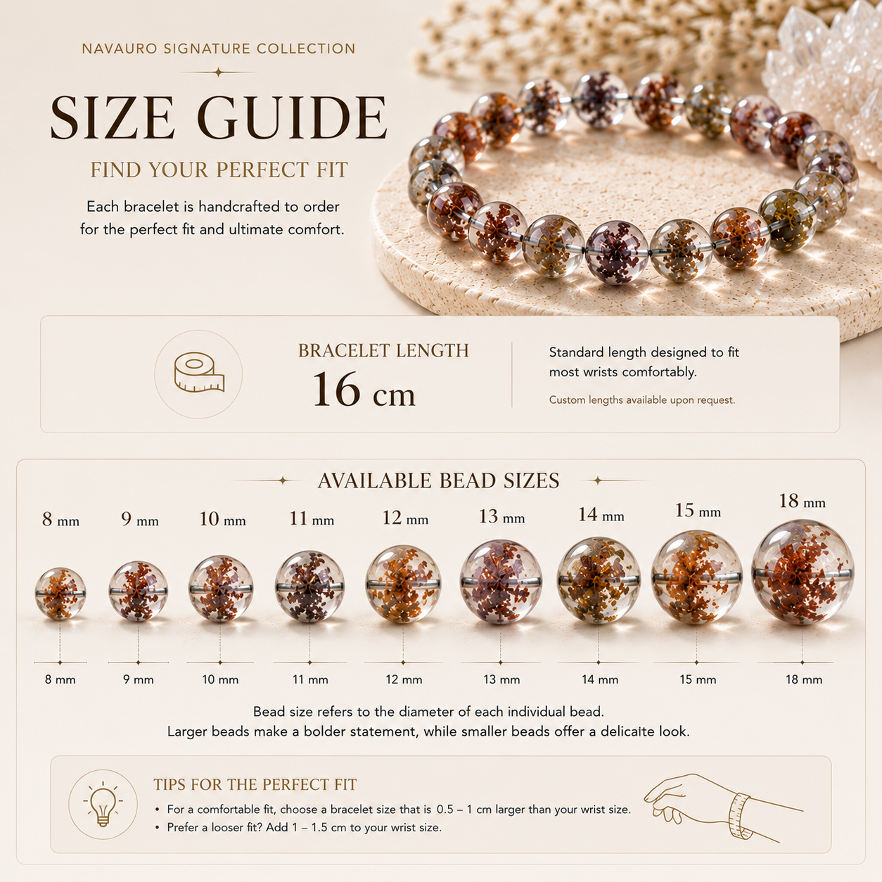 Flower Phantom Quartz Bracelet | 4A–7A Grade Natural Crystal | NAVAURO Signature Collection