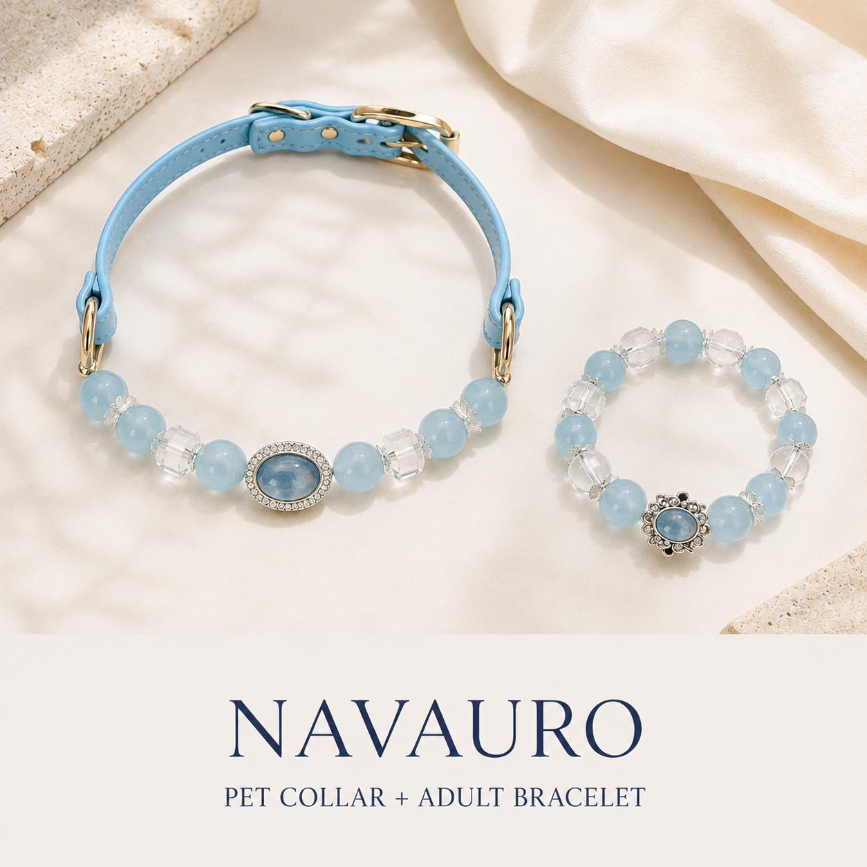 Matching Dog Collar & Owner Bracelet Set – Ice Blue Crystal Whisper | Crystal Pet Jewelry — Etsy designed image 5