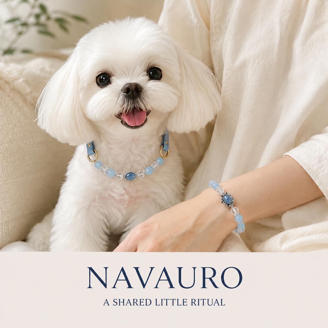Matching Dog Collar & Owner Bracelet Set – Ice Blue Crystal Whisper | Crystal Pet Jewelry — Etsy designed image 10
