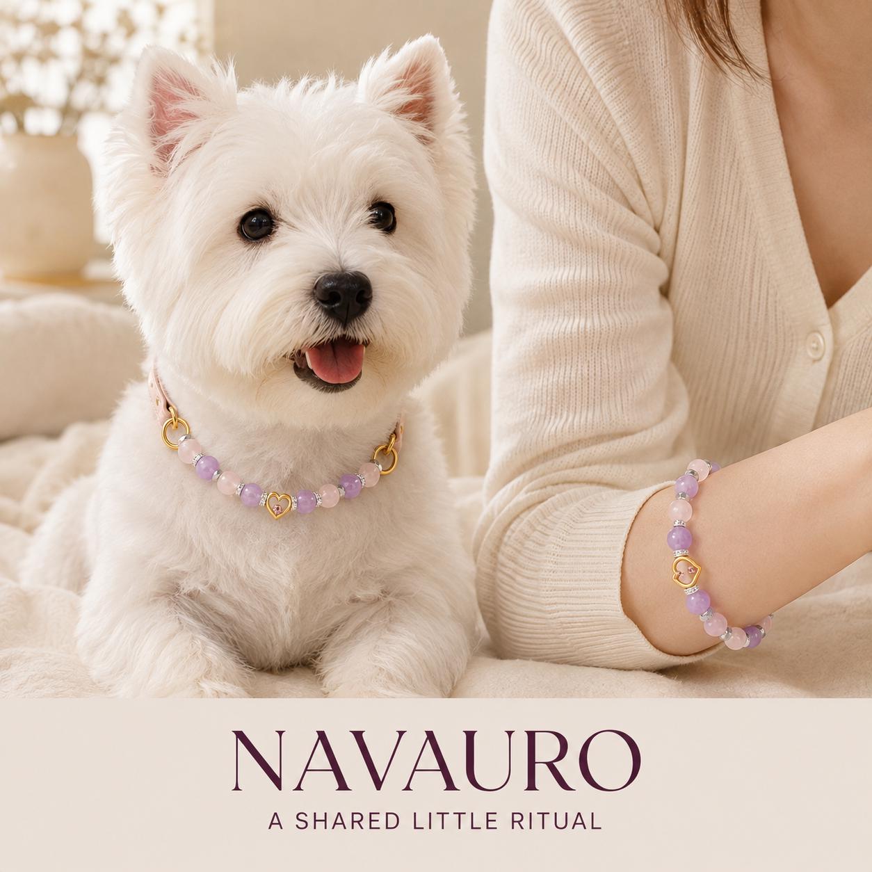 Matching Dog Collar & Owner Bracelet Set – Pink Heartbeat | Crystal Pet Jewelry — Etsy designed image 9