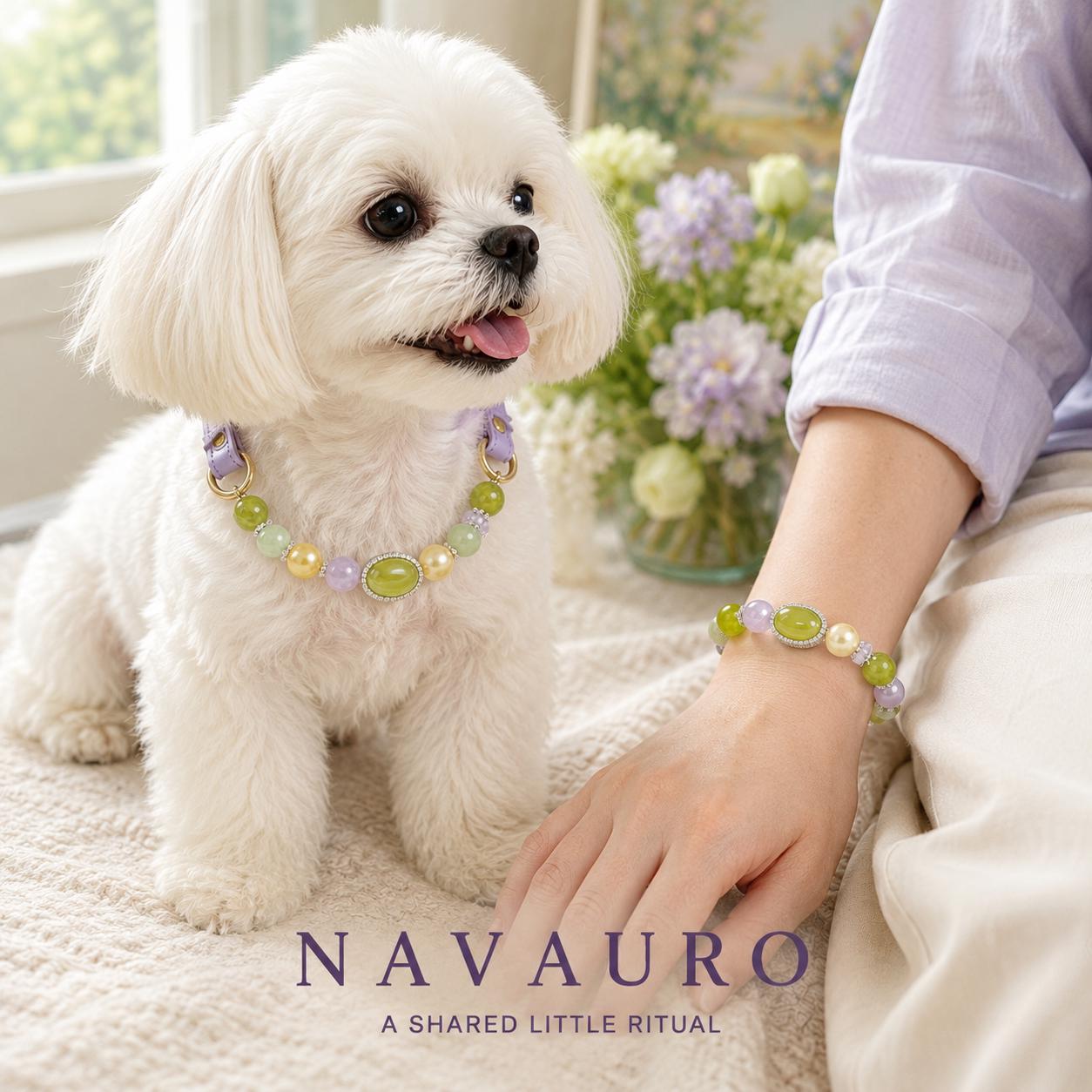 Matching Dog Collar & Owner Bracelet Set – Monet Garden Crystal Jewelry — Etsy designed image 8