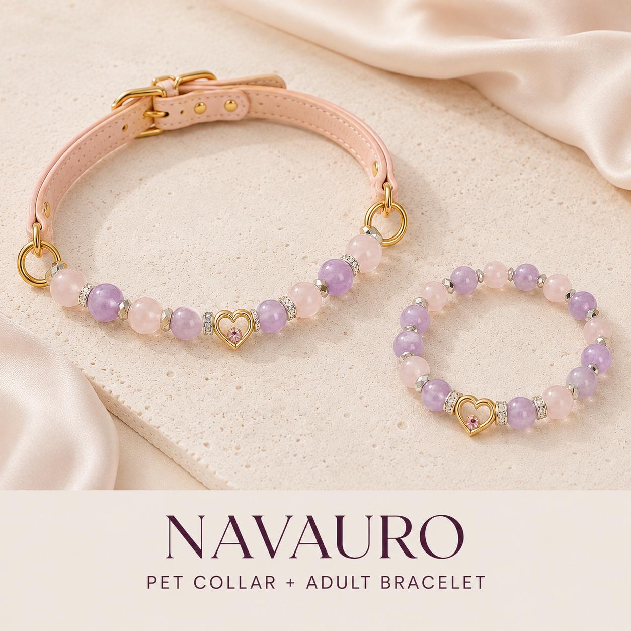 Matching Dog Collar & Owner Bracelet Set – Pink Heartbeat | Crystal Pet Jewelry — Etsy designed image 5