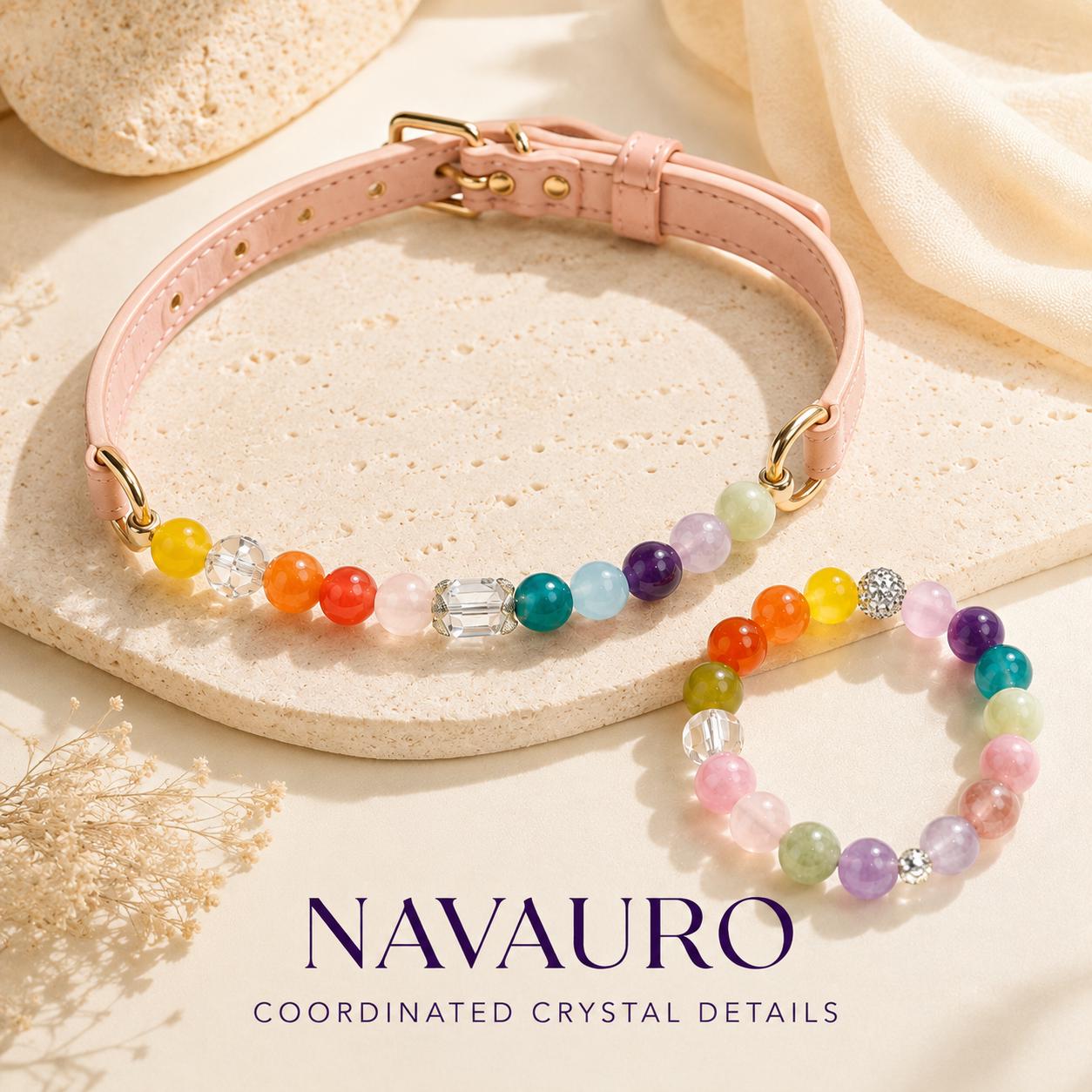 Matching Dog Collar & Owner Bracelet Set – Rainbow Pet | Crystal Pet Jewelry — Etsy designed image 2