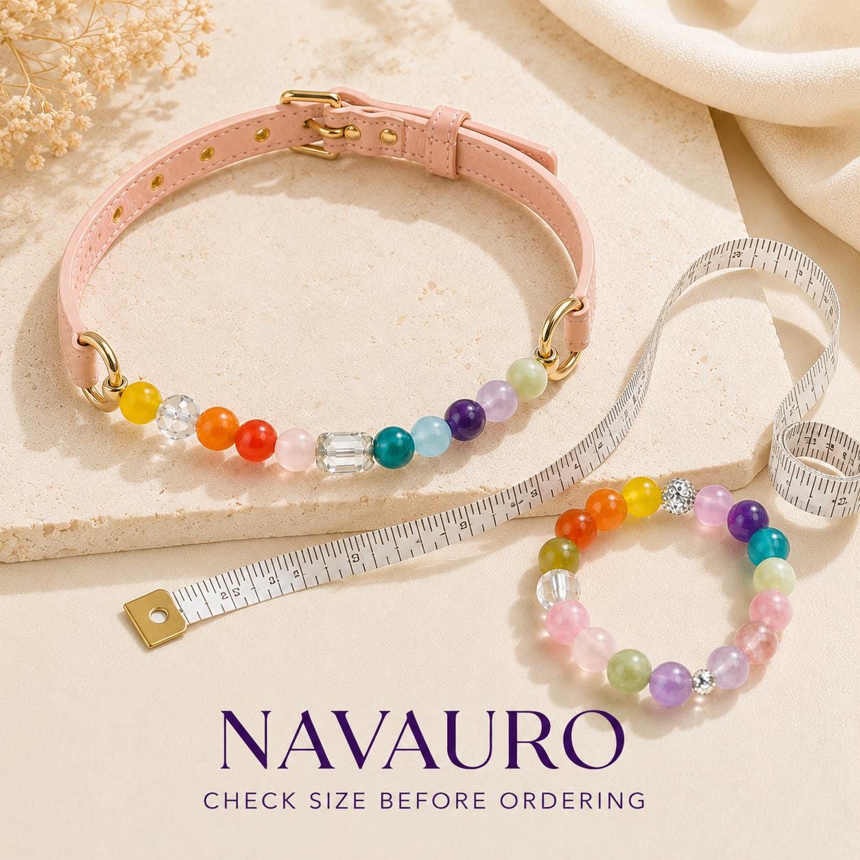 Matching Dog Collar & Owner Bracelet Set – Rainbow Pet | Crystal Pet Jewelry — Etsy designed image 8