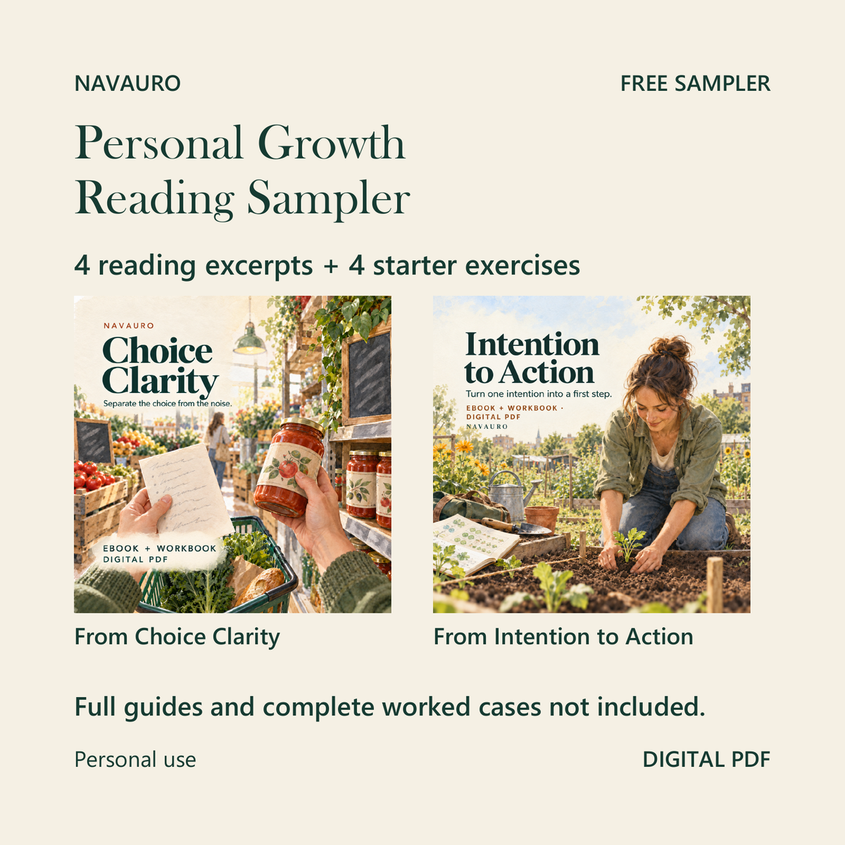 NAVAURO Personal Growth Sampler - Personal Growth Reading Sampler. Try a reading and its starter.