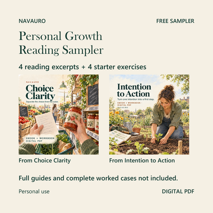 NAVAURO Personal Growth Sampler - Personal Growth Reading Sampler. Try a reading and its starter.