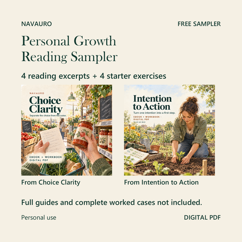NAVAURO Personal Growth Sampler - Personal Growth Reading Sampler. Try a reading and its starter.