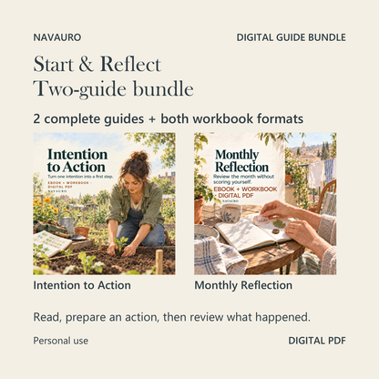 NAVAURO Start & Reflect - Start & Reflect Two-guide bundle. Begin with the guide you need now.