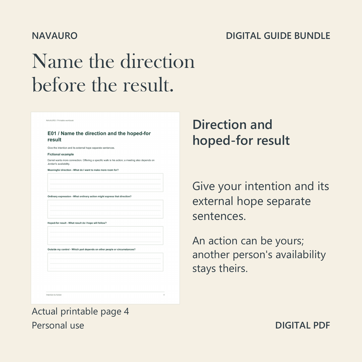 NAVAURO Start & Reflect - Name the direction before the result.. Begin with the guide you need now.