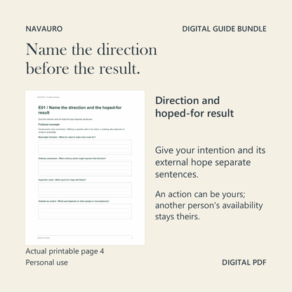 NAVAURO Start & Reflect - Name the direction before the result.. Begin with the guide you need now.