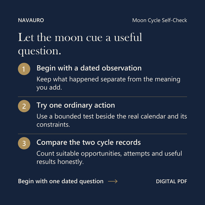 NAVAURO Moon Cycle Self-Check: Let the moon cue a useful question. Digital PDF.