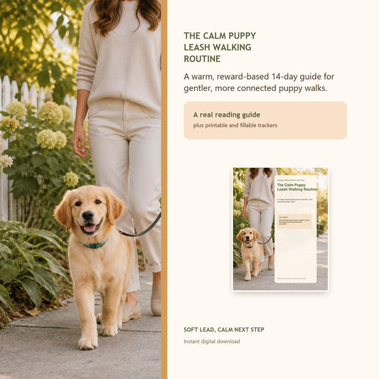 NAVAURO Loose Leash Training Guide | 14-Day Puppy Walking Routine Printable PDF — Etsy listing cover