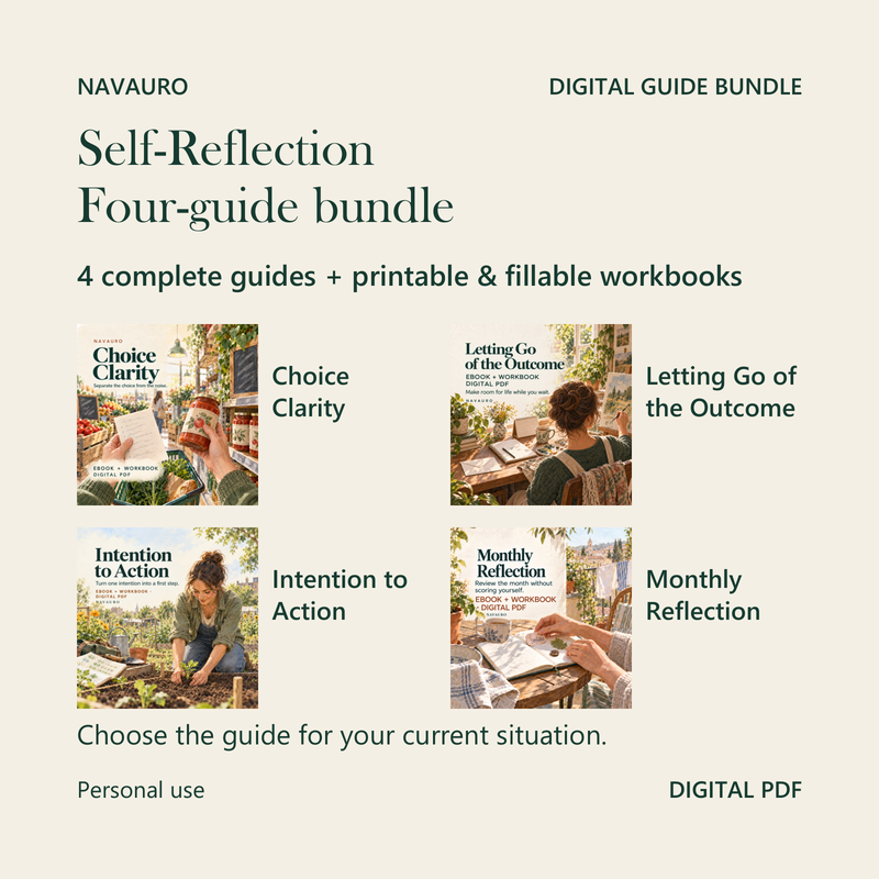 NAVAURO Self-Reflection Bundle - Self-Reflection Four-guide bundle. Start with one current question.