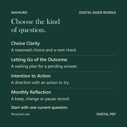 NAVAURO Self-Reflection Bundle - Choose the kind of question.. Start with one current question.
